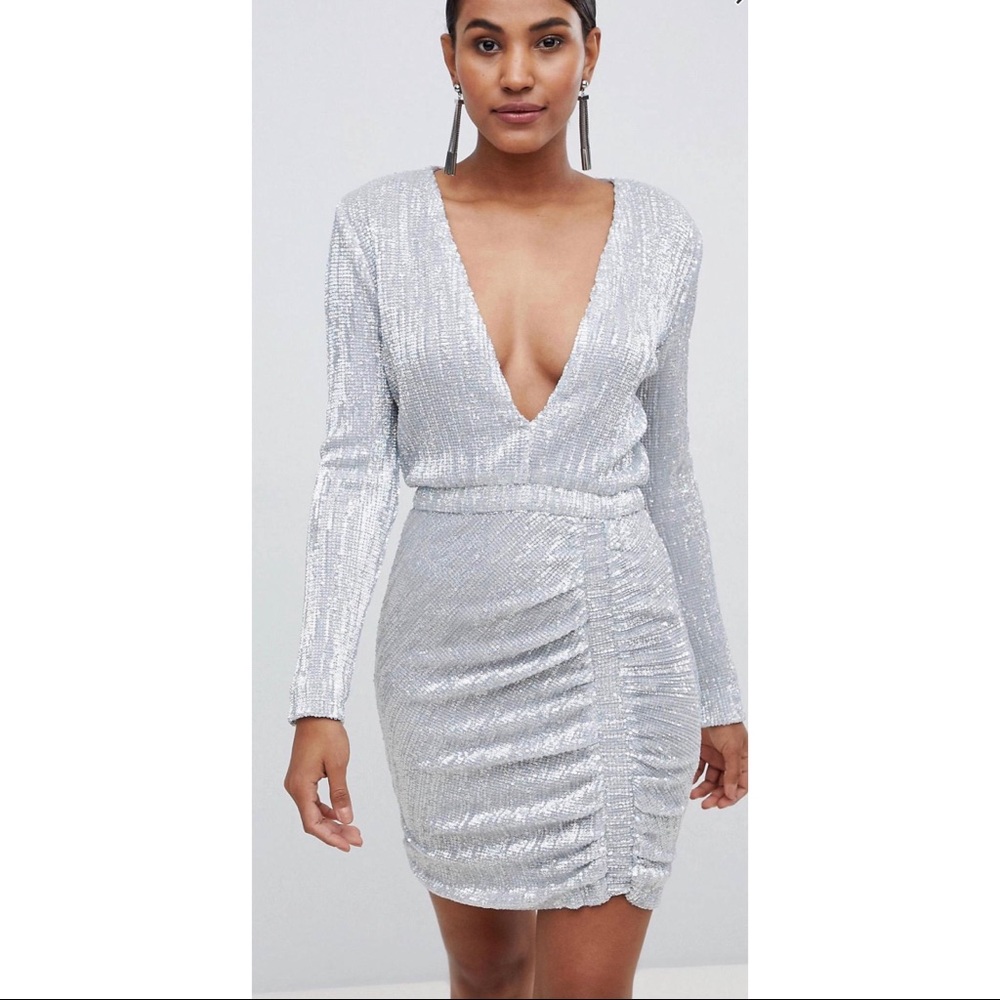 NEW!Lavish Alice Sequined Embellished Mini Dress.